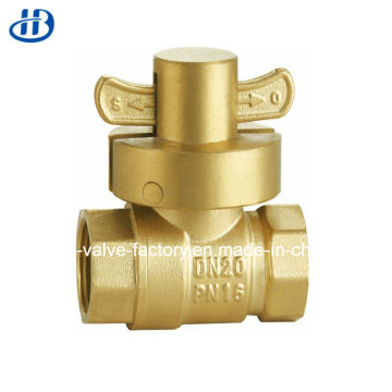 Safety Brass Material Locking Gas Valve with Butterfly Handle